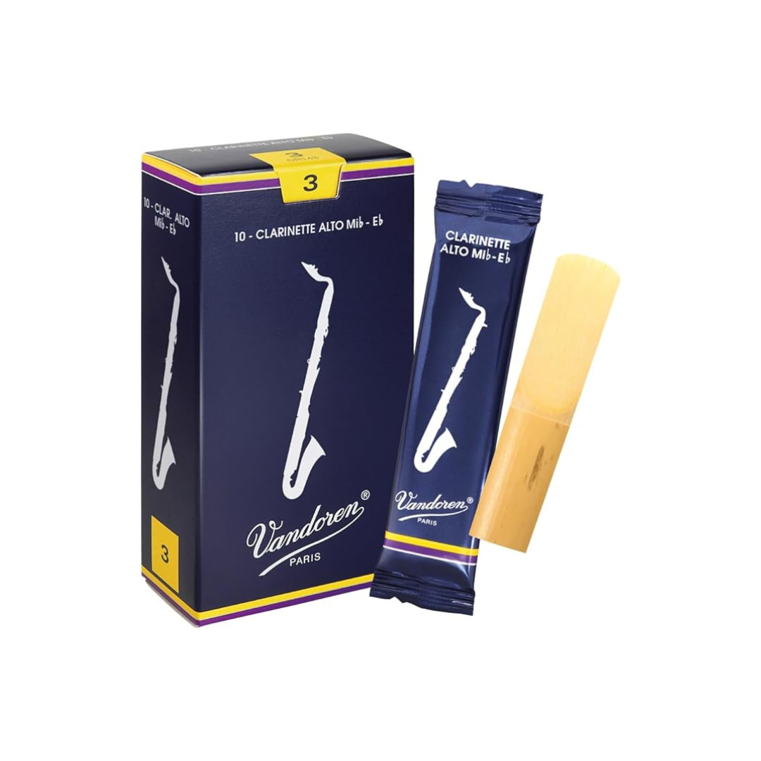 Vandoren Alto Clarinet Reeds, Traditional, Hardness: 3 (Pack of 10)
