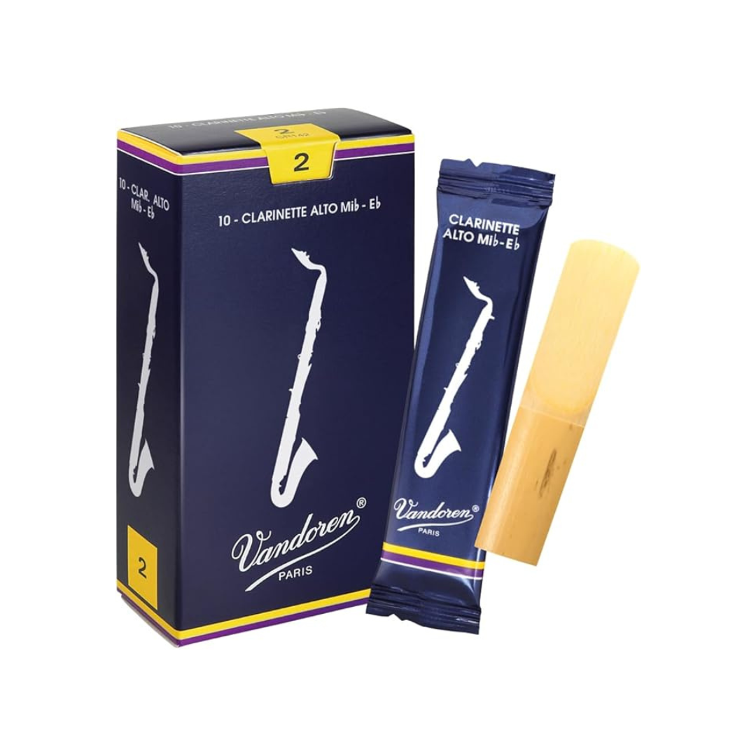 Vandoren Alto Clarinet Reeds, Traditional, Hardness: 2 (Pack of 10)