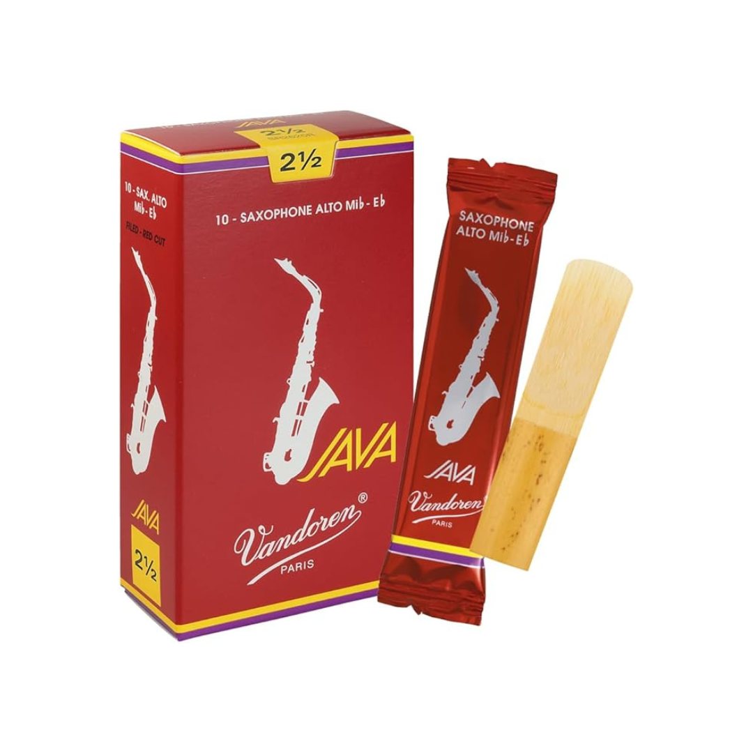 Vandoren Alto Saxophone Reed JAVA RED:2-1/2 (10 pieces) SR2625R