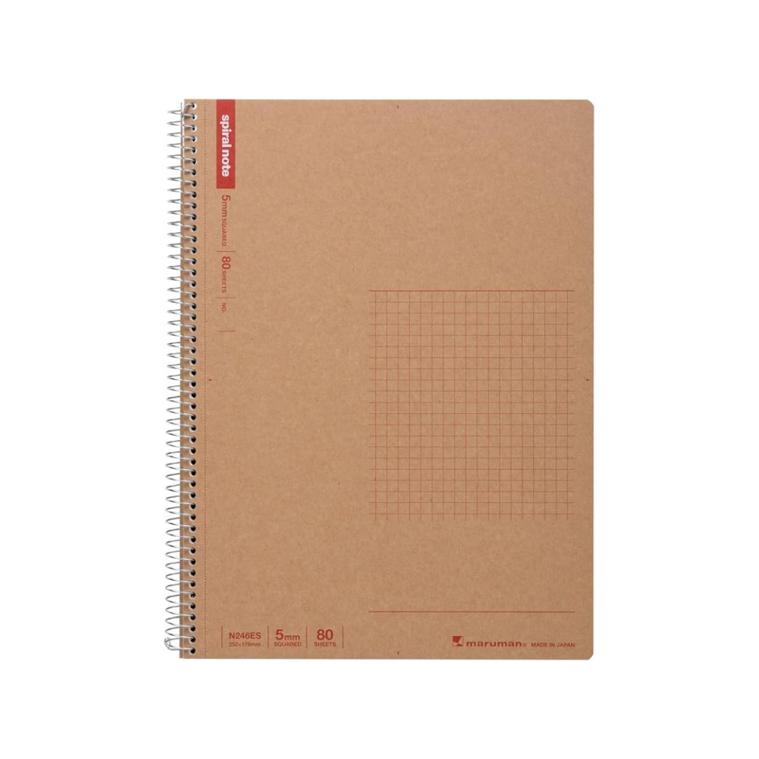 Maruman Notebook Ring Notebook 5mm Grid Basic B5 80 Sheets Set of 5 N246ES