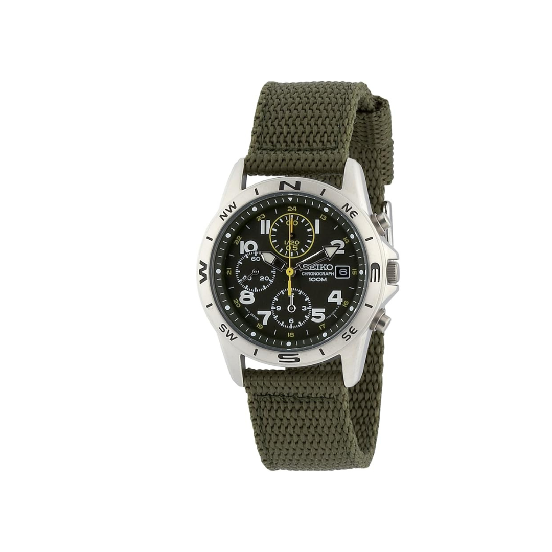 Seiko SND377R Men's Wristwatch, Re-imported, Overseas Model, khaki watch