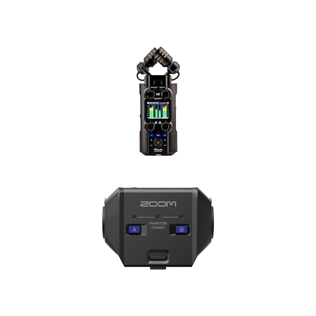 ZOOM H5studio Handy Recorder & XLR/TRS Phone Input Extension Unit Set