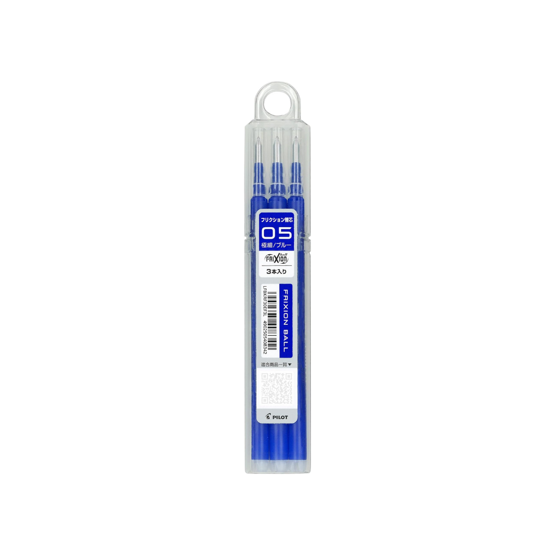Pilot Gel Ink Frixion Blue Refill 3 Set 0.02 inch (0.5mm) LFBKRF30ED3L