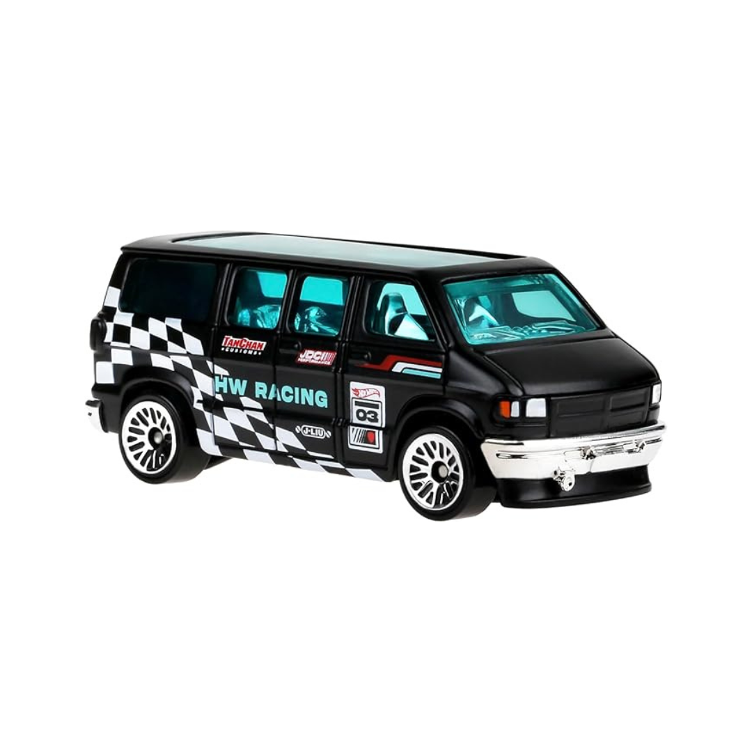 Hot Wheels HXR31 Basic Car Dodge Van Vehicle Toy Mini Car 3 Years Old and Up Black
