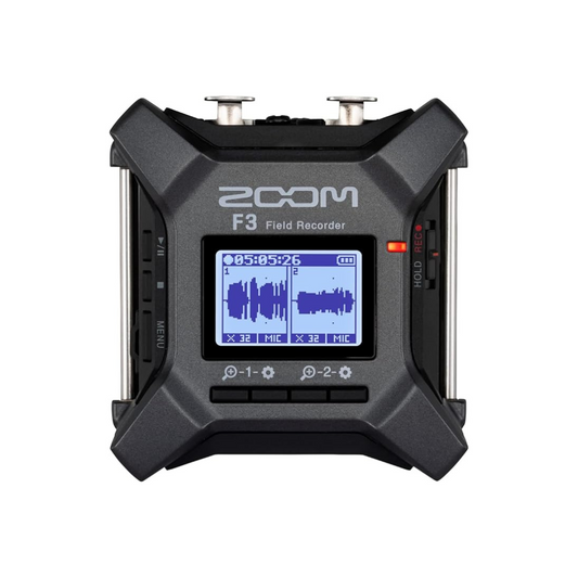 ZOOM Zoom Field Recorder, 2-Channel Input 32-bit Float Recording, 2022 Release, F3, Black