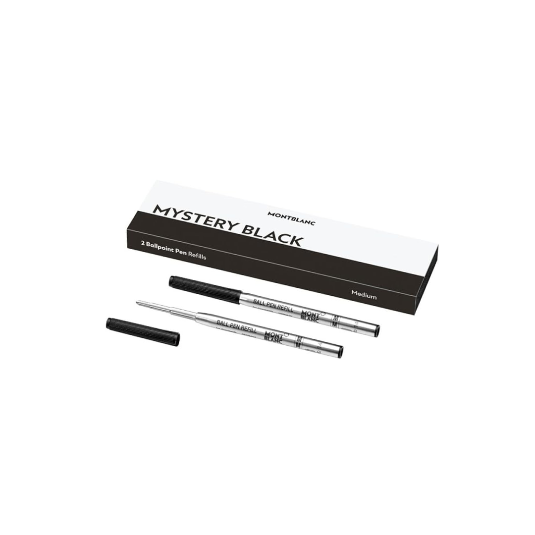 Montblanc Ballpoint Pen Refill, Medium, Box of 2, Mystery Black 116190 (128211) Montblanc Refill