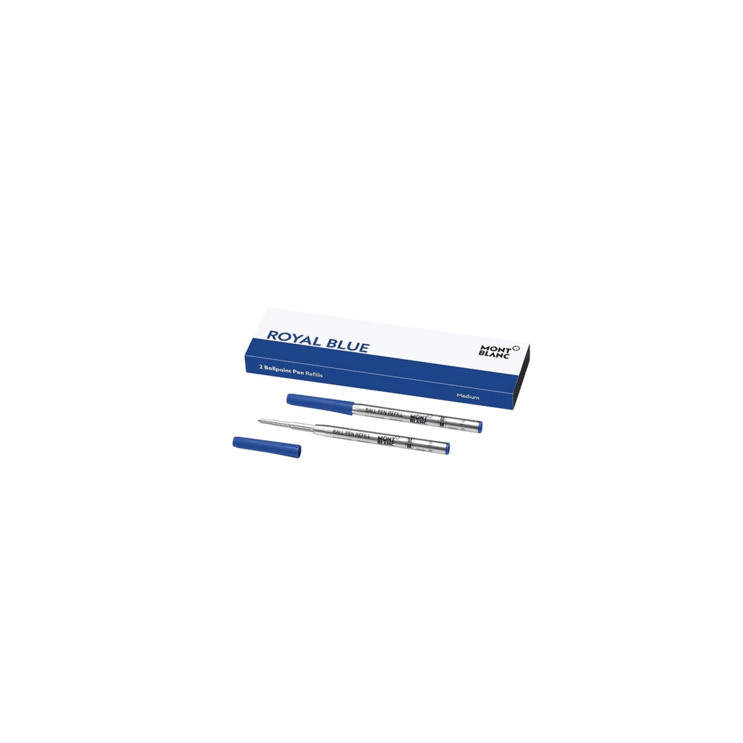 MONTBLANC 2 x Ballpoint Pen Refills, Royal Blue (M) MB142293 Pacific Blue
