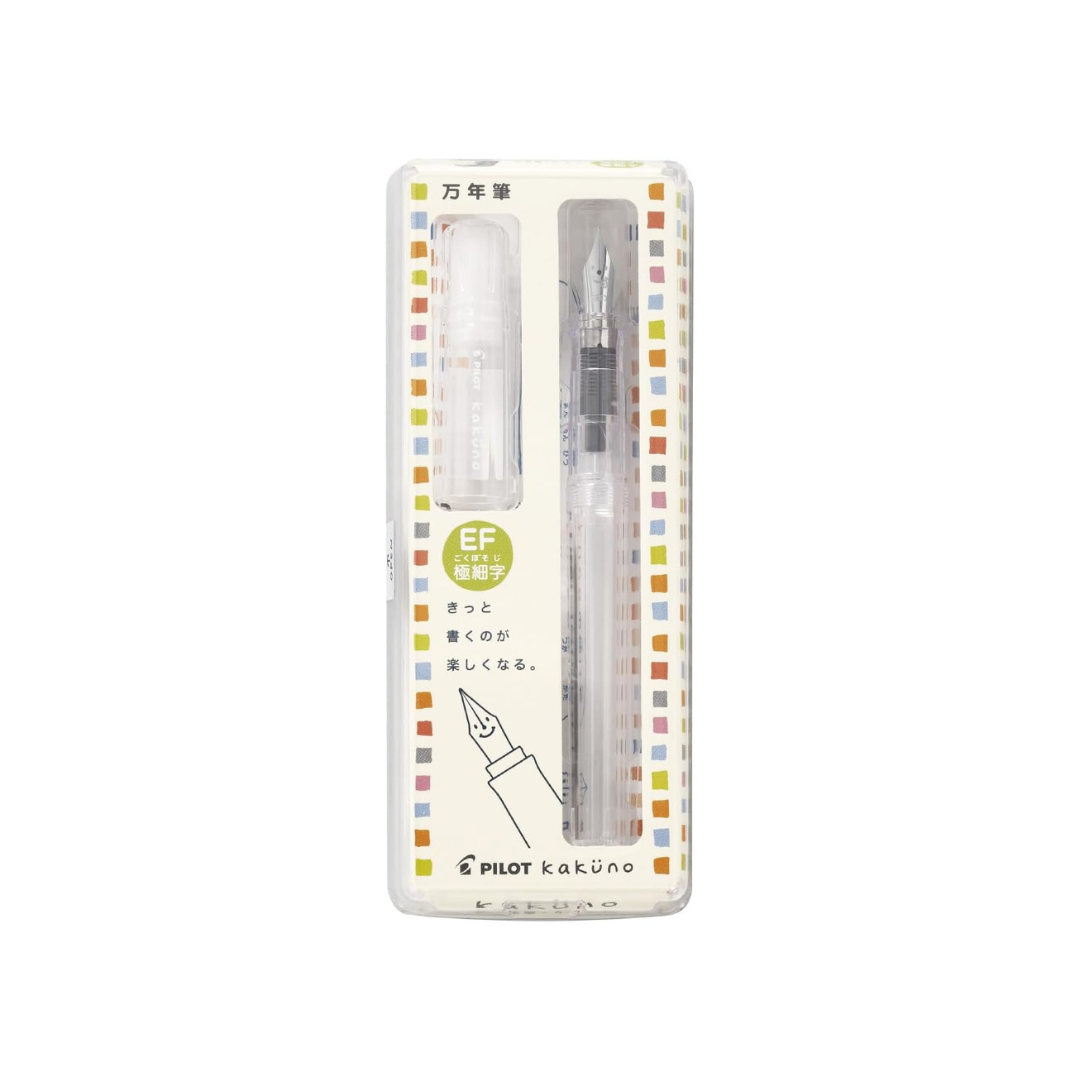 Kakuno Fountain Pen, Clear Stem, Extra Fine Point