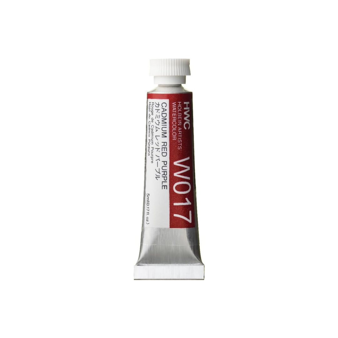 Holbein W017 Transparent Watercolor Paint, Cadmium Red Purple, 0.16 fl oz (5 ml) (No.2), 003017