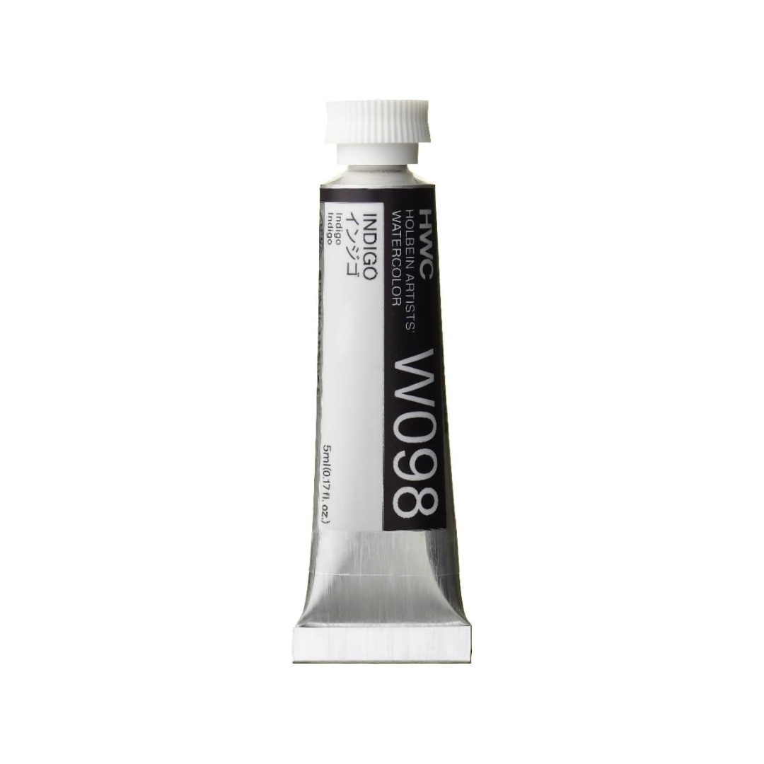 Holbein W098 Transparent Watercolor Paint, Indigo, 0.16 fl oz (5 ml) (No.2), 003098