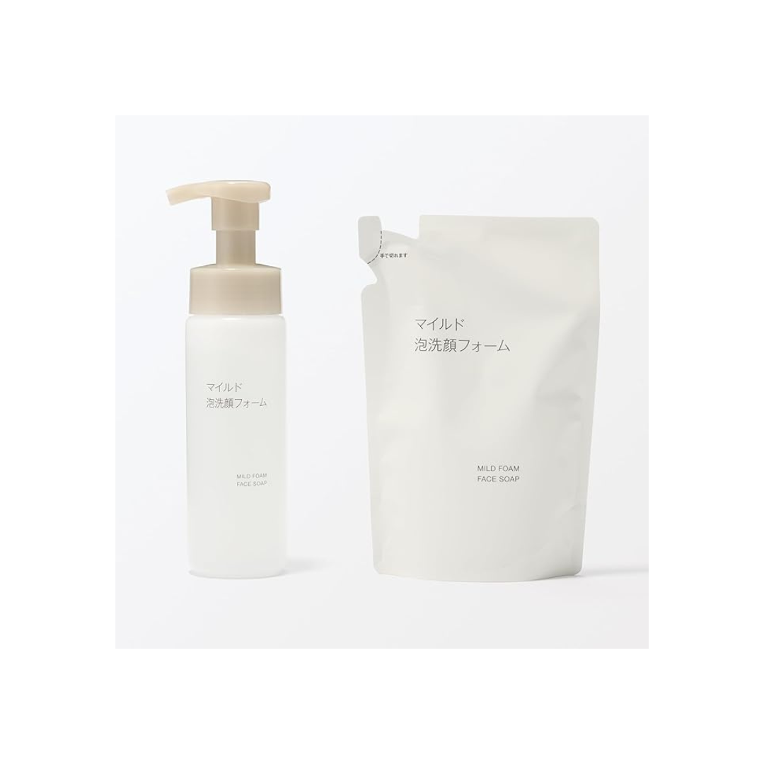 MUJI 83941130 Mild Foam Facial Wash Foam (Refill), 6.1 fl oz (180 ml)