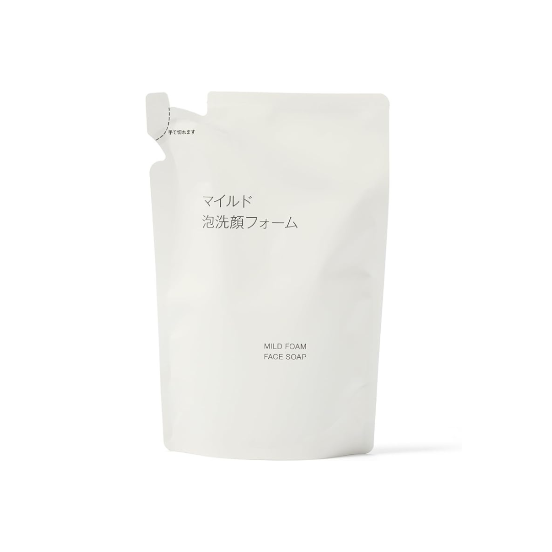 MUJI 83941130 Mild Foam Facial Wash Foam (Refill), 6.1 fl oz (180 ml)