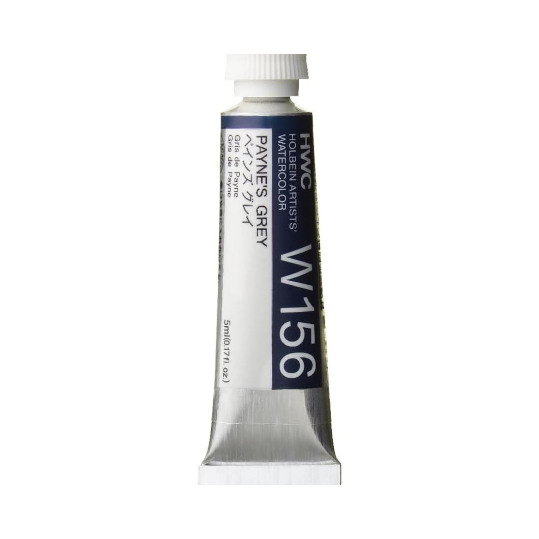 Holbein W156 Clear Watercolor Paint, Paynes Gray, 0.16 fl oz (5 ml) (No.2), 003156