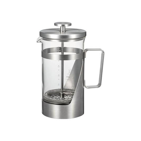 HARIO THSV-4-HSV Hairline Silver Pressed Coffee, Heat Resistant Glass, Stainless Steel, Practical Capacity, 20.3 fl oz (600 ml)