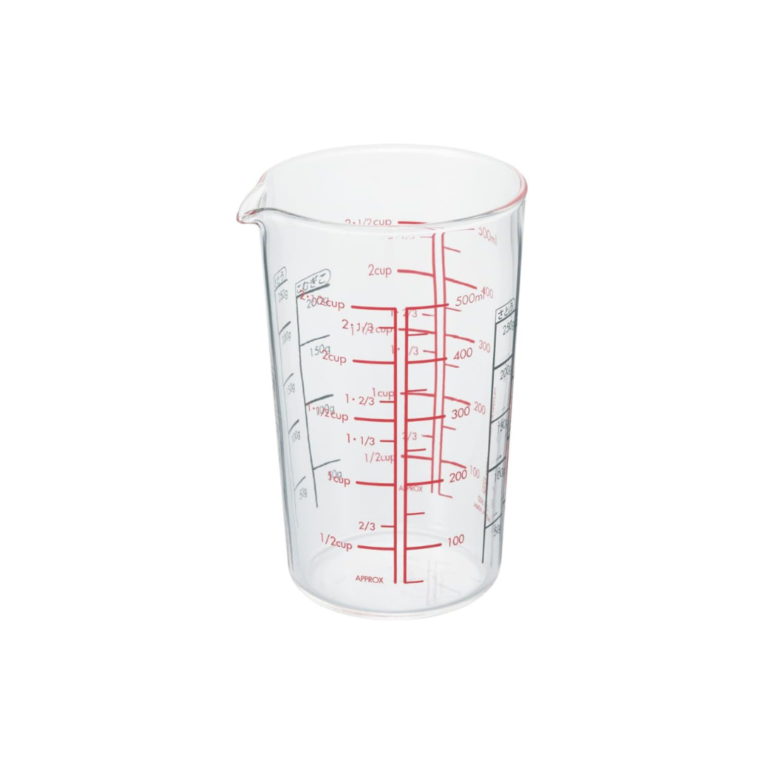 HARIO Measuring Cup, Heat-Resistant Glass, 500ml, Multi-Purpose, Made in Japan, CMJ-500