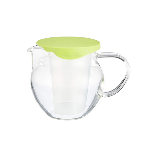HARIO Teapot, Chacha, Flatty, 450ml capacity, heat-resistant glass, CHF-45GG, glass green