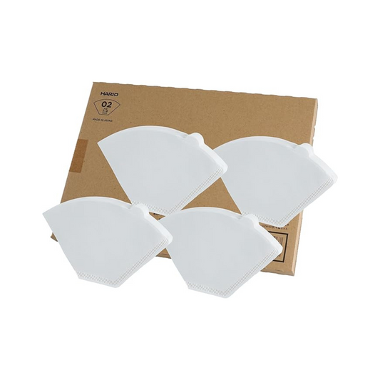 HARIO Trapezoidal Coffee Filters, 1 to 4 Cups, 160 Sheets Set of 40 Sheets x 4, Amazon Original Set, Made in Japan, FSC Certified Paper, 02 W, White PEF-02-40W-4S-AZ+