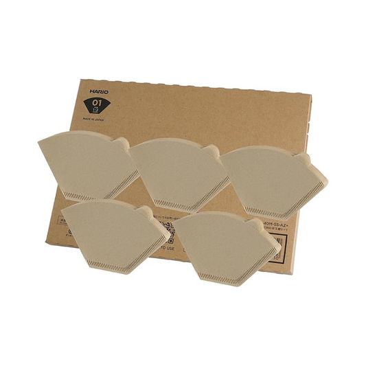 HARIO Trapezoidal Coffee Filters, 1 to 2 Cups, 200 Sheets Set of 40 Sheets x 5, Made in Japan, FSC Certified Paper, 01 M, Misarashi PEF-01-40M-5S-AZ+