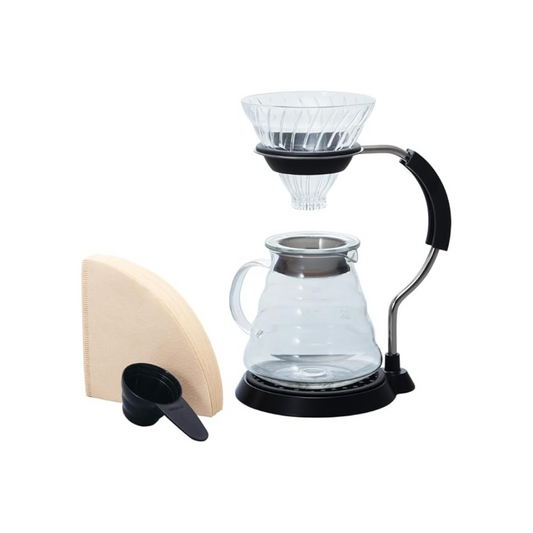 HARIO VAS-8006-G V60 Arm Stand & Glass Coffee Dripper Set, Multi