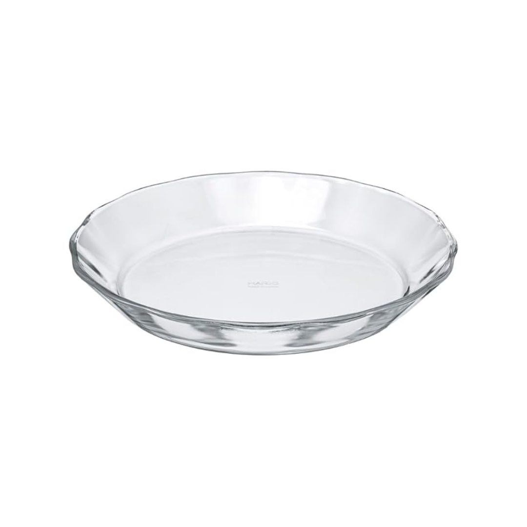 HARIO HPL-80-BK Heat Resistant Glass Plate, 28.7 fl oz (800 ml), Dinnerware, Plate, Clear, Au Gratin Dish, Made in Japan