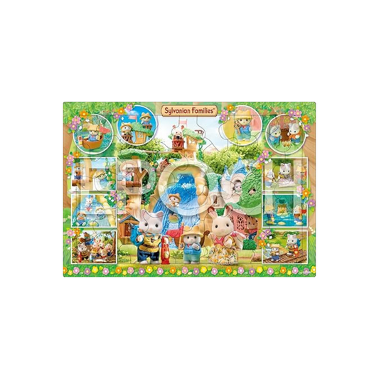 EPOCH Sylvanian Families Secret Forest Big Waterfall 46 Piece Puzzle for Kids 25-293 ST Mark Certified, Includes Storage Bag, 5+ Years Old Toy