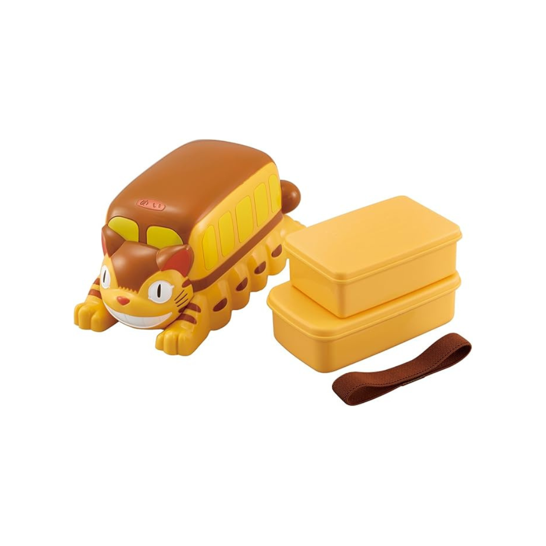 Skater Bus-Shaped Lunch Case with Lunch Belt, My Neighbor Totoro, Cat Bus, Ghibli Design (DLB6)