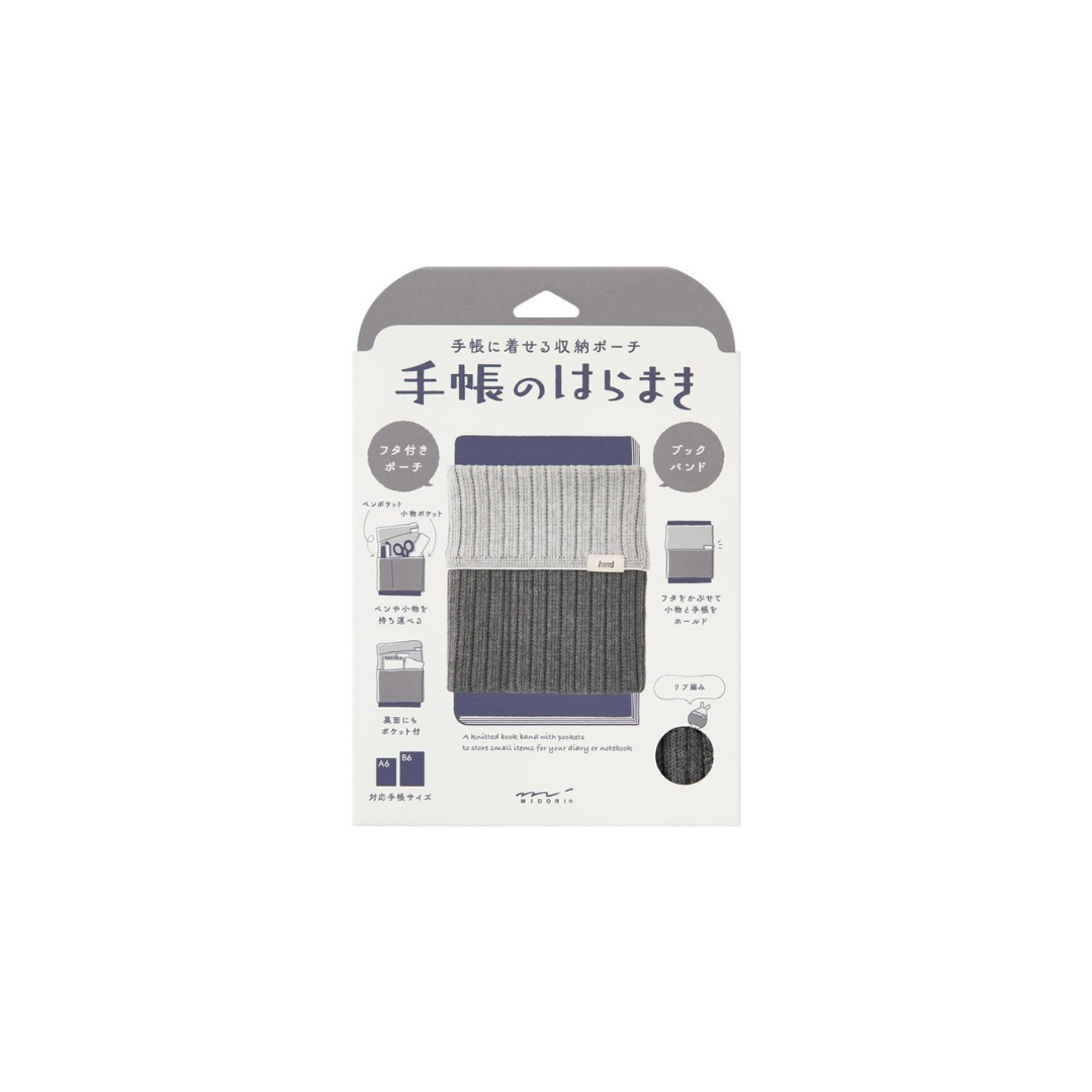 Midori 62343006 Bookband Notebook-Hiramaki A6-B6 Two-Tone Gray