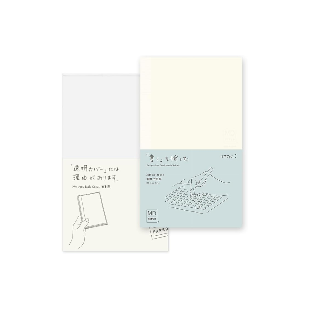 Midori 15292006 Notebook, MD Notebook, New Book, Graph Ruled + Notebook Cover