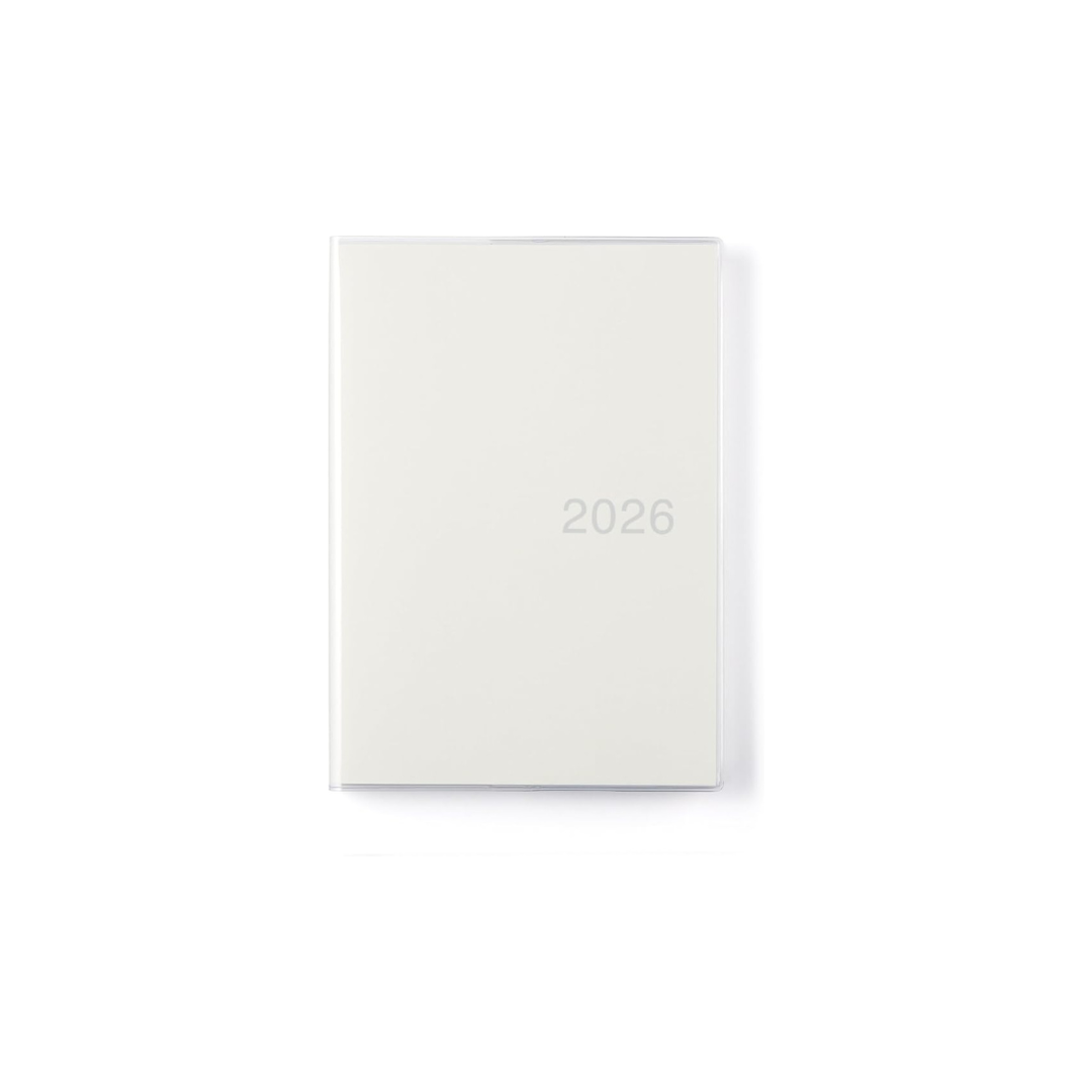 Muji 84854354 Monthly Schedule Book, Daily Begins on December 2025, starting with Monday, A5, White