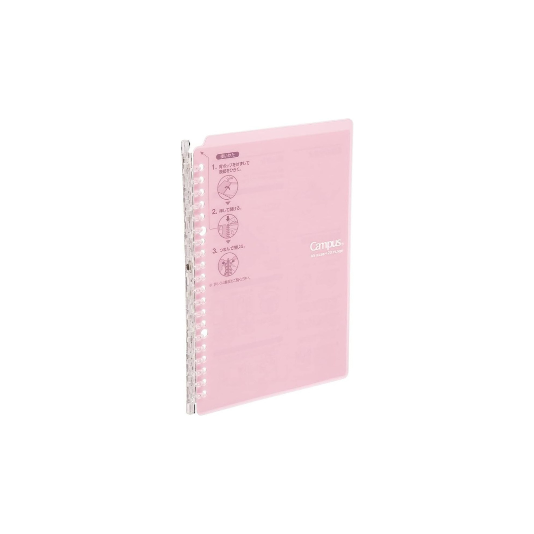 Kokuyo Loose Leaf Binder Campus Smart Ring, B5, 26 Holes, Up to 25 Pieces, Pink Le-SP700P (x2)