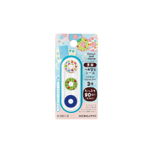 Kokuyo Donut Seal Stamp Refill Flower Pattern Data -DS1-2