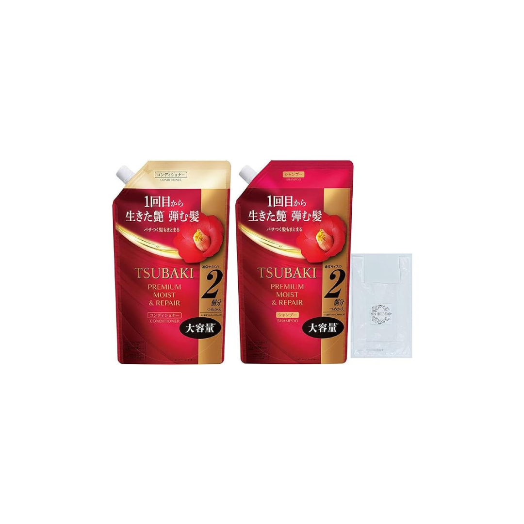 TSUBAKI Premium Moist & Repair Shampoo Refill, 23.0 fl oz (660 ml) & Hair Conditioner Refill 23.0 fl oz (660 ml)