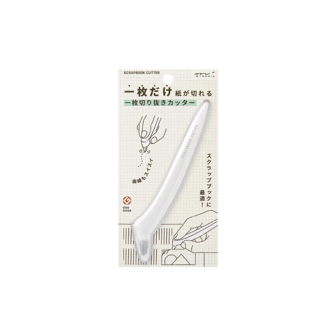 Midori 35555006 Cutter, 1-Piece Cutter, White