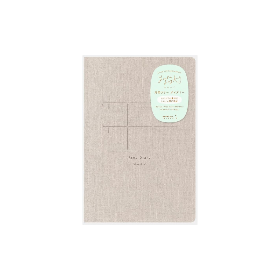Midori 15357006 Notebook, Loose Log, Monthly B6