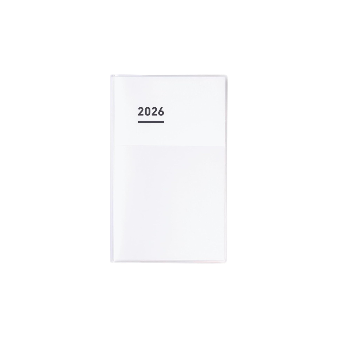 Kokuyo Jibun Diary Mini Notebook 2026 Monthly Weekly B6 Slim White Ni-JCMD1W-26 Starts from November 2025