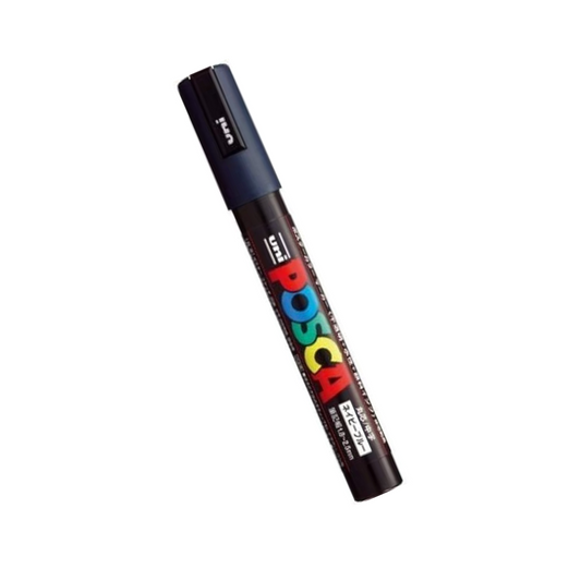 Mitsubishi Pencil, Posca, Medium Point, PC-5M, Navy Blue, PC5M.9  | Set of 2