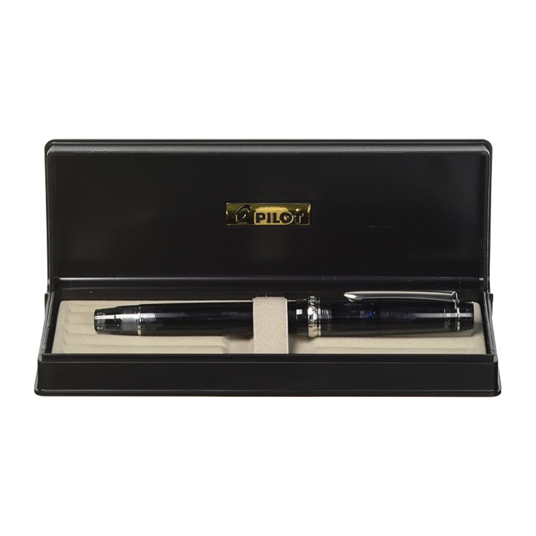 Pilot Fountain Pen Custom Heritage 92, Transparent Black Body, M-Nib (FKVH-15SRS-TB-M)