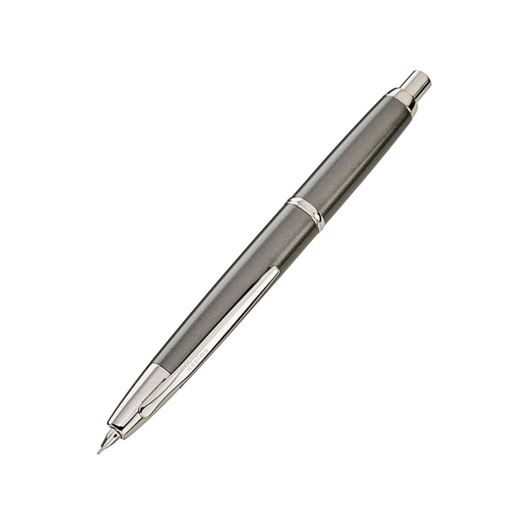 Pilot Fountain Pen Capless Decimo, Dark Gray Myca Body, M-Nib