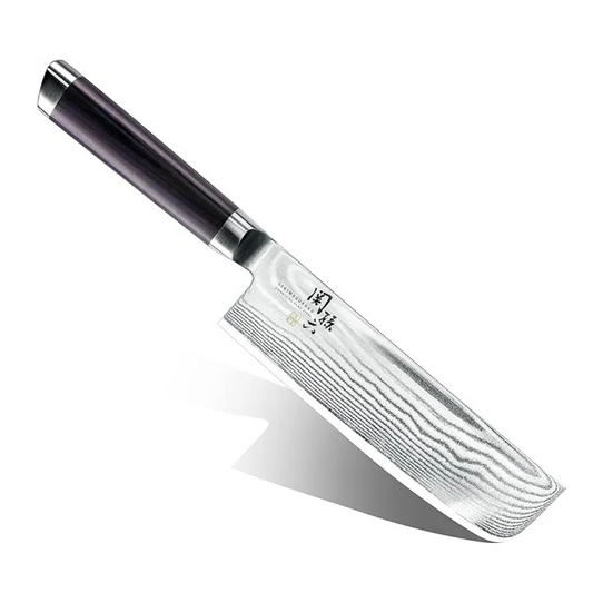 Kai Corporation AE5206 Nakiri Knife, Sekimagoroku, Damascus, 6.5 in (165 mm)
