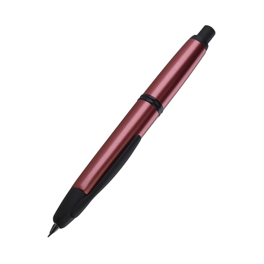 Pilot Vanishing Point Metallics Collection Retractable Fountain Pen, Copper Red Barrel, Blue Ink, Broad Nib (61099)