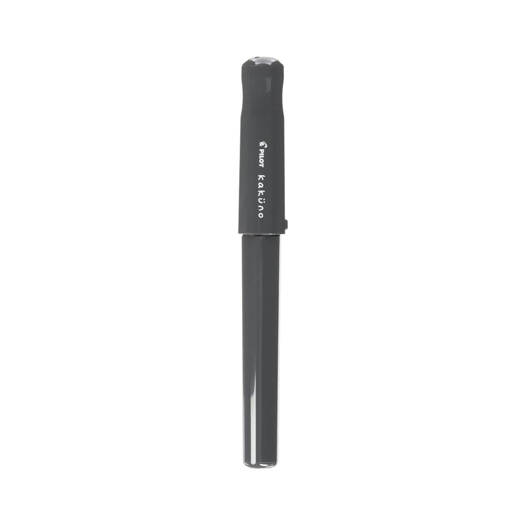 Pilot Kakuno Medium-Nib Fountain Pen, Black Body Blue Cap Body (FKA-1SR-LM)