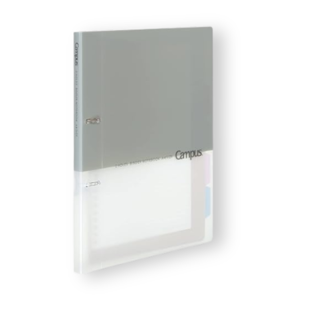 Kokuyo Loose Leaf Binder, Campus A4, 2 Holes, Max 100 Sheets, Gray, Le-PP158M
