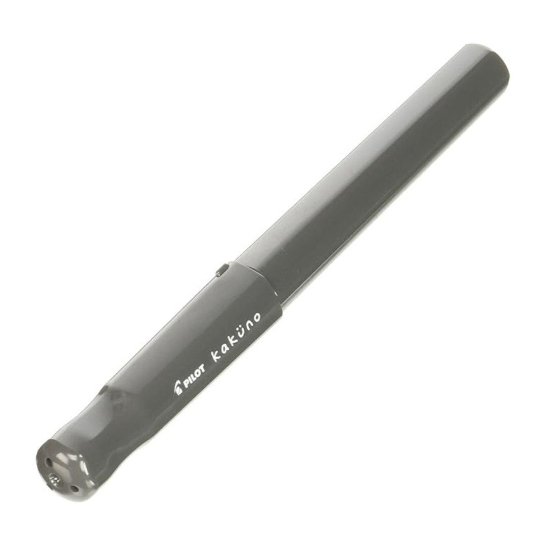 Pilot Kakuno Fine-Nib Fountain Pen, Black Body Gray Cap Body (FKA-1SR-GYF)
