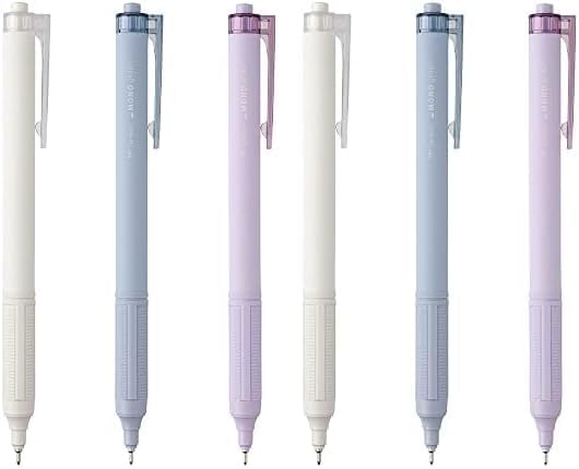 TOMBOW FCF-312X Permanent Ballpoint Pen Monograph Light 0.5mm Black Ink Smoky Color Axis Assorted Pack of 3 (x2)