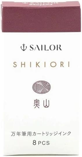 Sailor Fountain Pen, Cartridge Ink for Fountain Pens, Four Seasons Woven Water Based Dye, 8 Pack (Kodilei 13-0400-203)