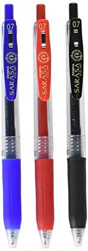 Zebra Sarasa Clip 0.7,3 Color Set (Jjb15-3Ca),Assorted
