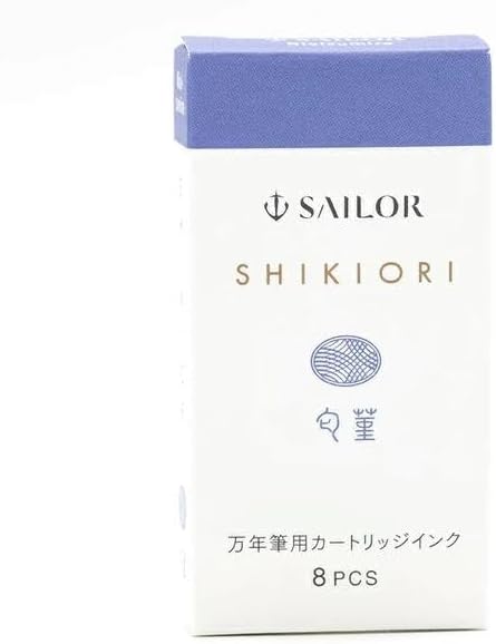 Sailor Fountain Pen, Cartridge Ink for Fountain Pens, Four Seasons Woven Water Based Dye, 8 Pack (Kodilei 13-0400-203)