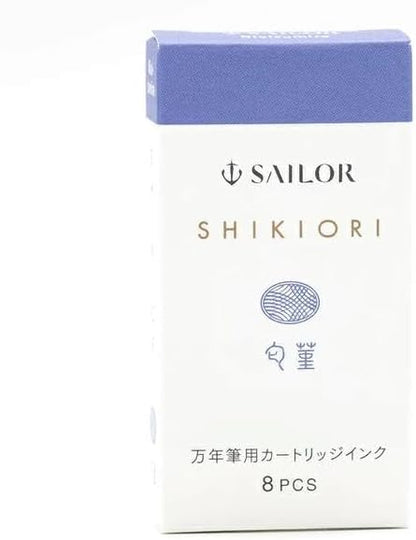 Sailor Fountain Pen, Cartridge Ink for Fountain Pens, Four Seasons Woven Water Based Dye, 8 Pack (Kodilei 13-0400-203)