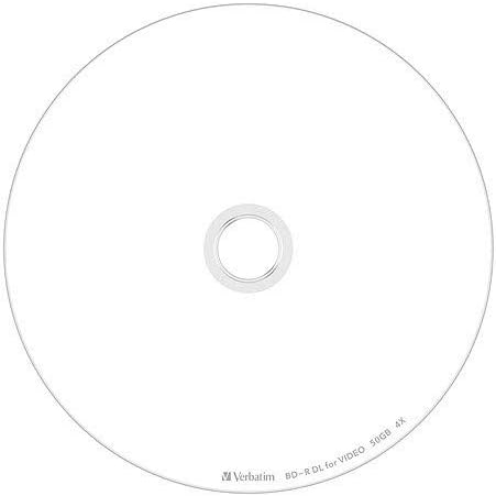 Verbatim Record-once Blu-ray Disc BD-R DL 50GB 20 Pieces White Printable Single-Sided Dual Layer 1-4x Speed VBR260YP20SV1