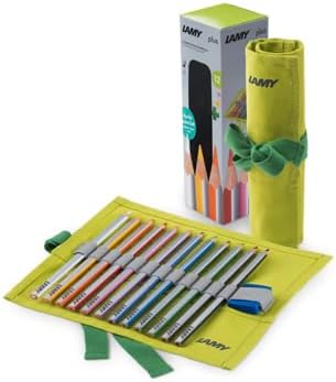 LAMY Plus 1226068 12 Colouring Pencils in Fabric Roll, Green